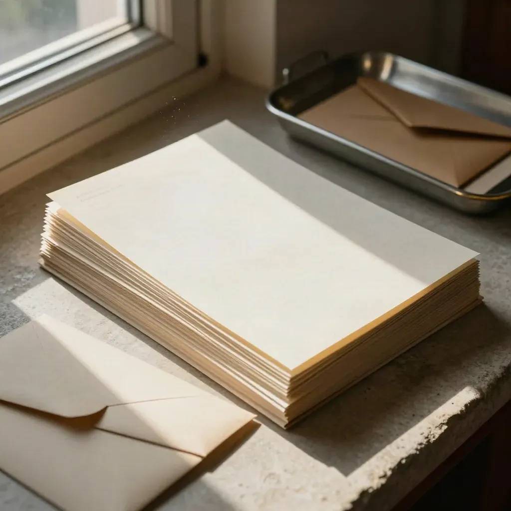 Open offering log, envelopes, slips, and tray on stone in warm daylight.